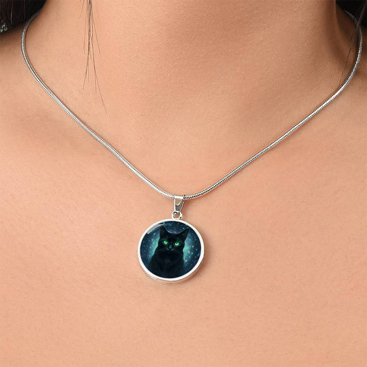 Black Cat Galaxy Necklace