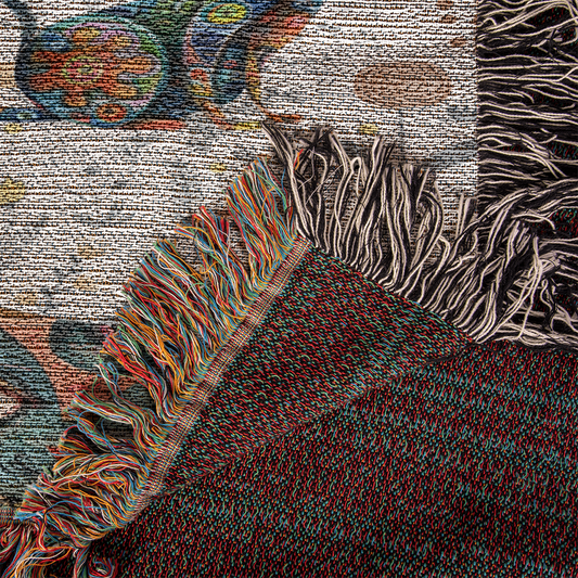 Boho Cat Heirloom Woven Blanket