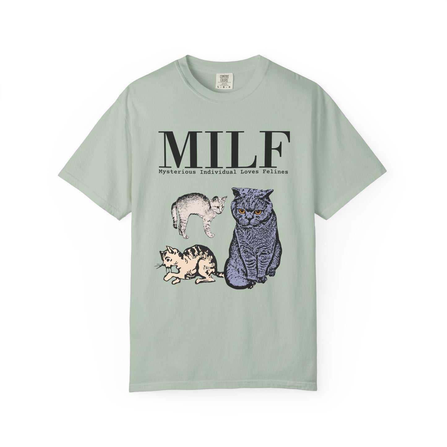 MYSTERIOUS INDIVIDUAL LOVES FELINES T-SHIRT