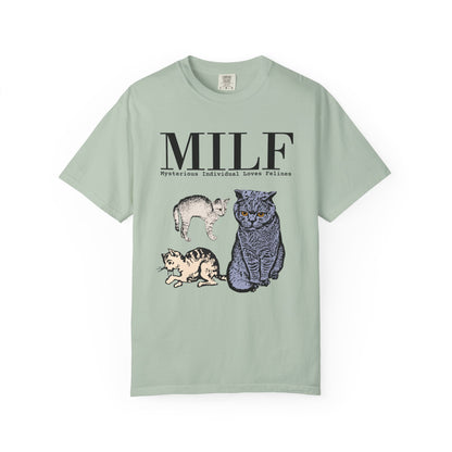 MYSTERIOUS INDIVIDUAL LOVES FELINES T-SHIRT