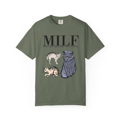 MYSTERIOUS INDIVIDUAL LOVES FELINES T-SHIRT