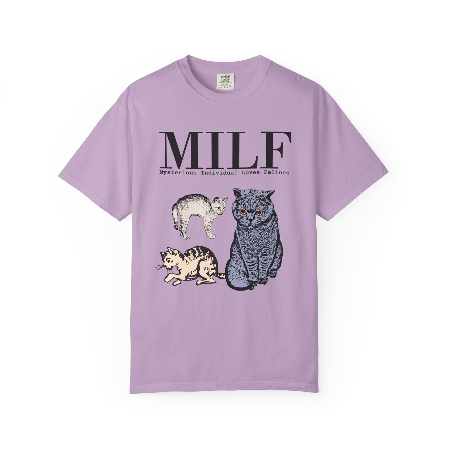 MYSTERIOUS INDIVIDUAL LOVES FELINES T-SHIRT