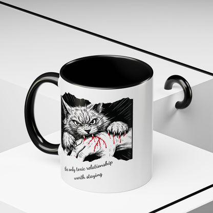 The Only Toxic Relationship Worth Staying Cat Mug