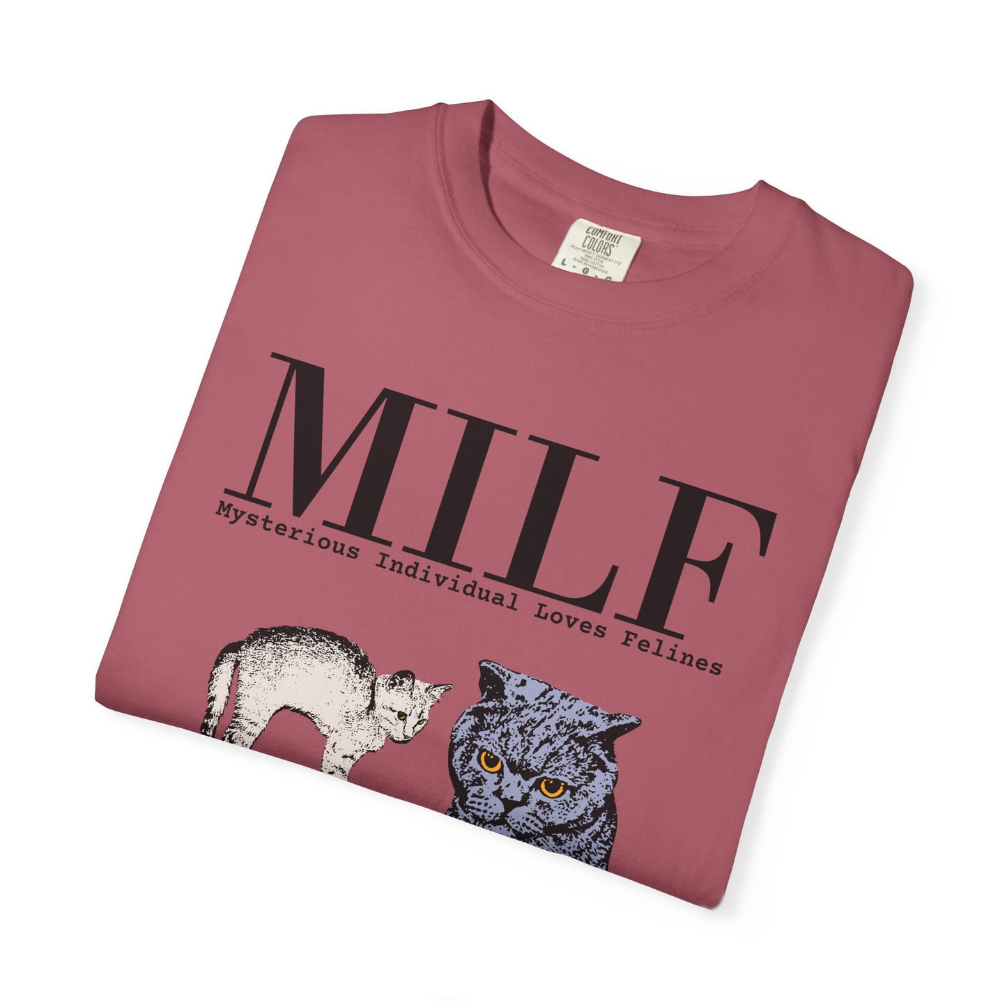 MYSTERIOUS INDIVIDUAL LOVES FELINES T-SHIRT