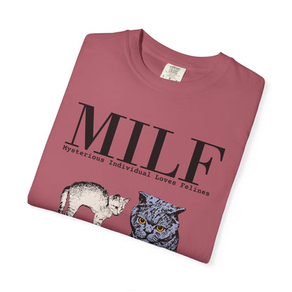 MYSTERIOUS INDIVIDUAL LOVES FELINES T-SHIRT