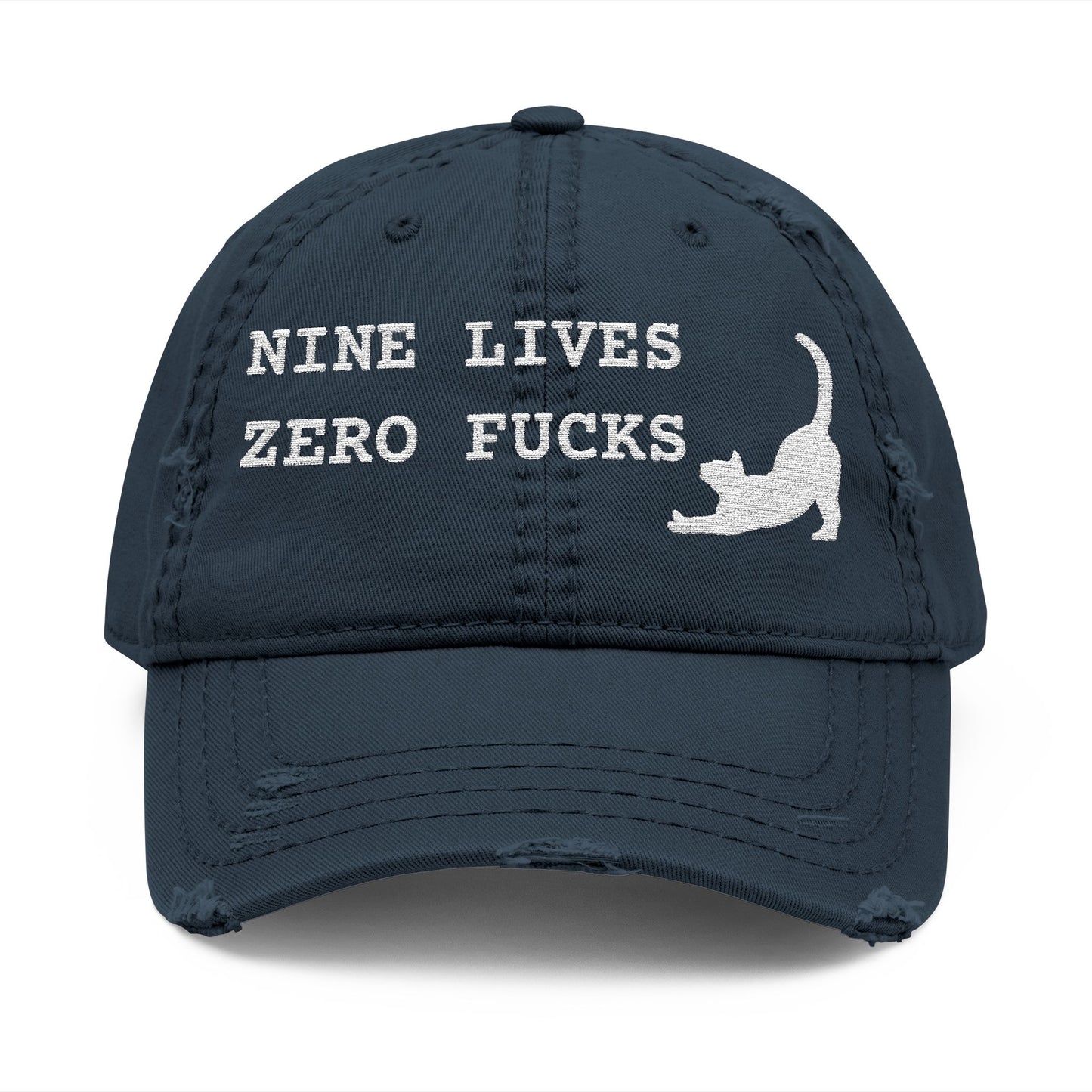Nine Lives Zero F*cks Dad Hat (Embroidery)