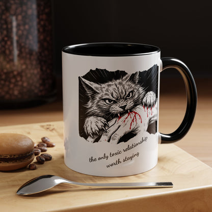 The Only Toxic Relationship Worth Staying Cat Mug