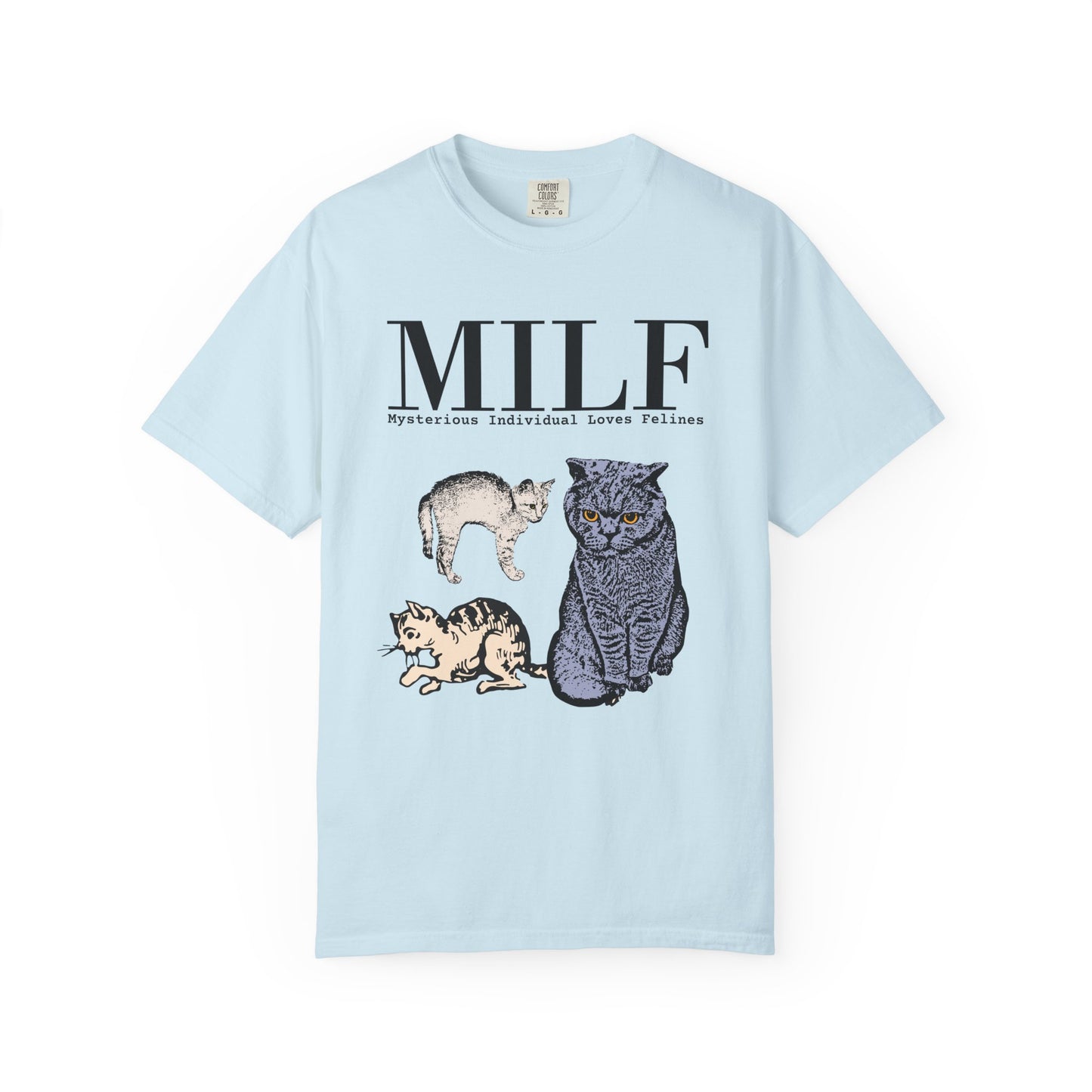 MYSTERIOUS INDIVIDUAL LOVES FELINES T-SHIRT