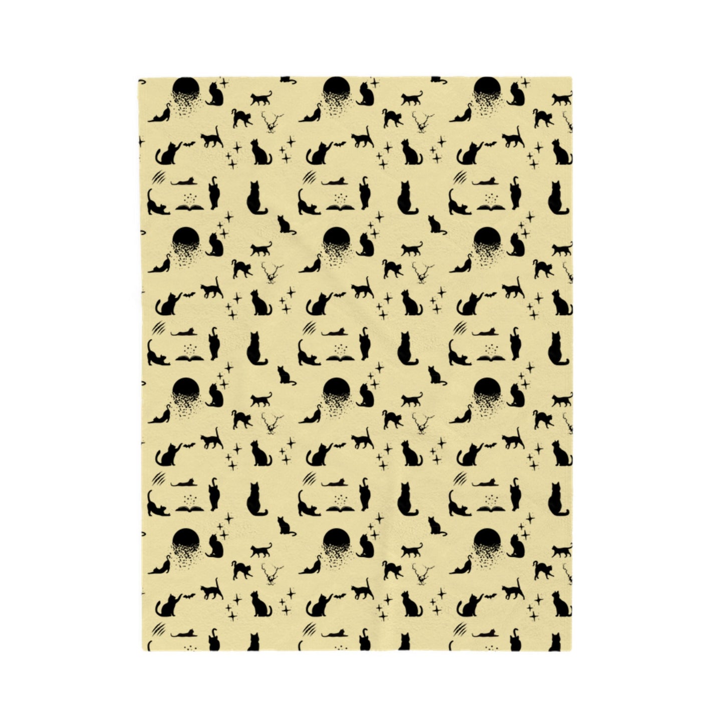 Black Cat Velveteen Plush Blanket