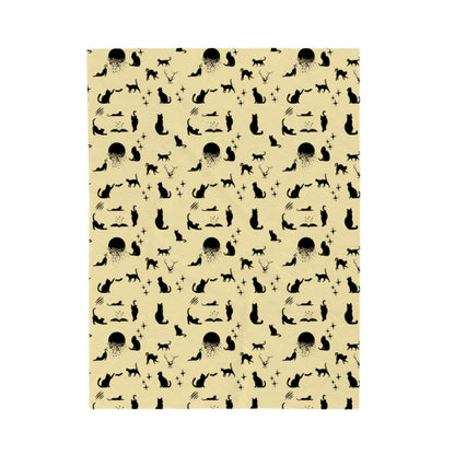 Black Cat Velveteen Plush Blanket