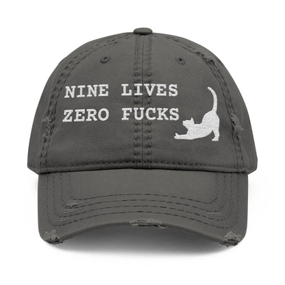 Nine Lives Zero F*cks Dad Hat (Embroidery)