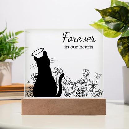 FOREVER IN OUR HEARTS ACRYLIC SQUARE PLAQUE