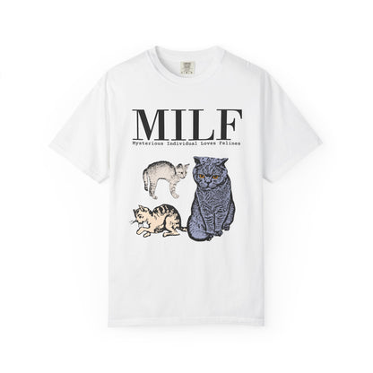 MYSTERIOUS INDIVIDUAL LOVES FELINES T-SHIRT
