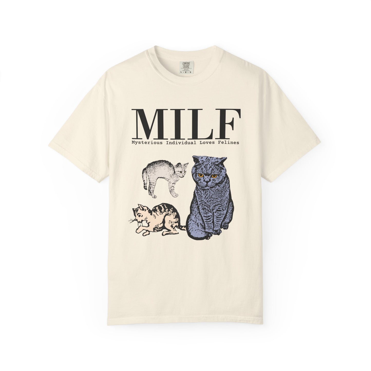 MYSTERIOUS INDIVIDUAL LOVES FELINES T-SHIRT