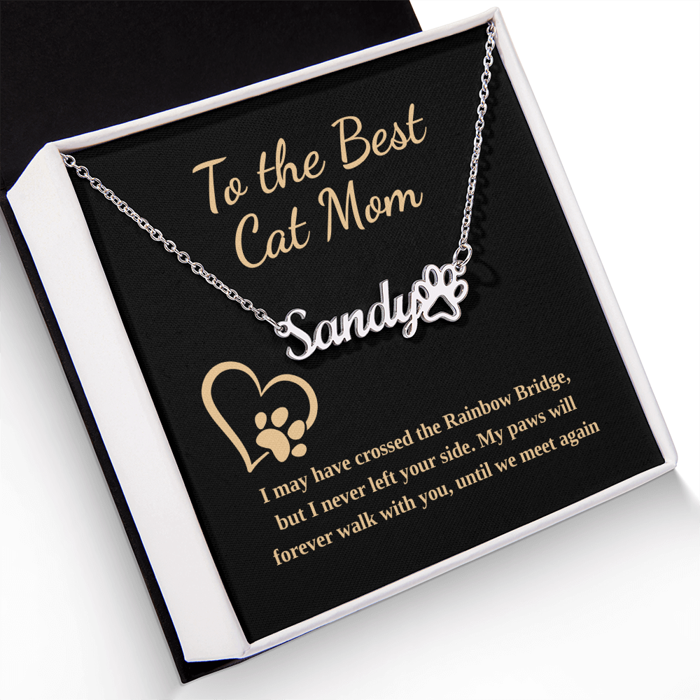Personalized “To the Best Cat Mom” Memorial Necklace