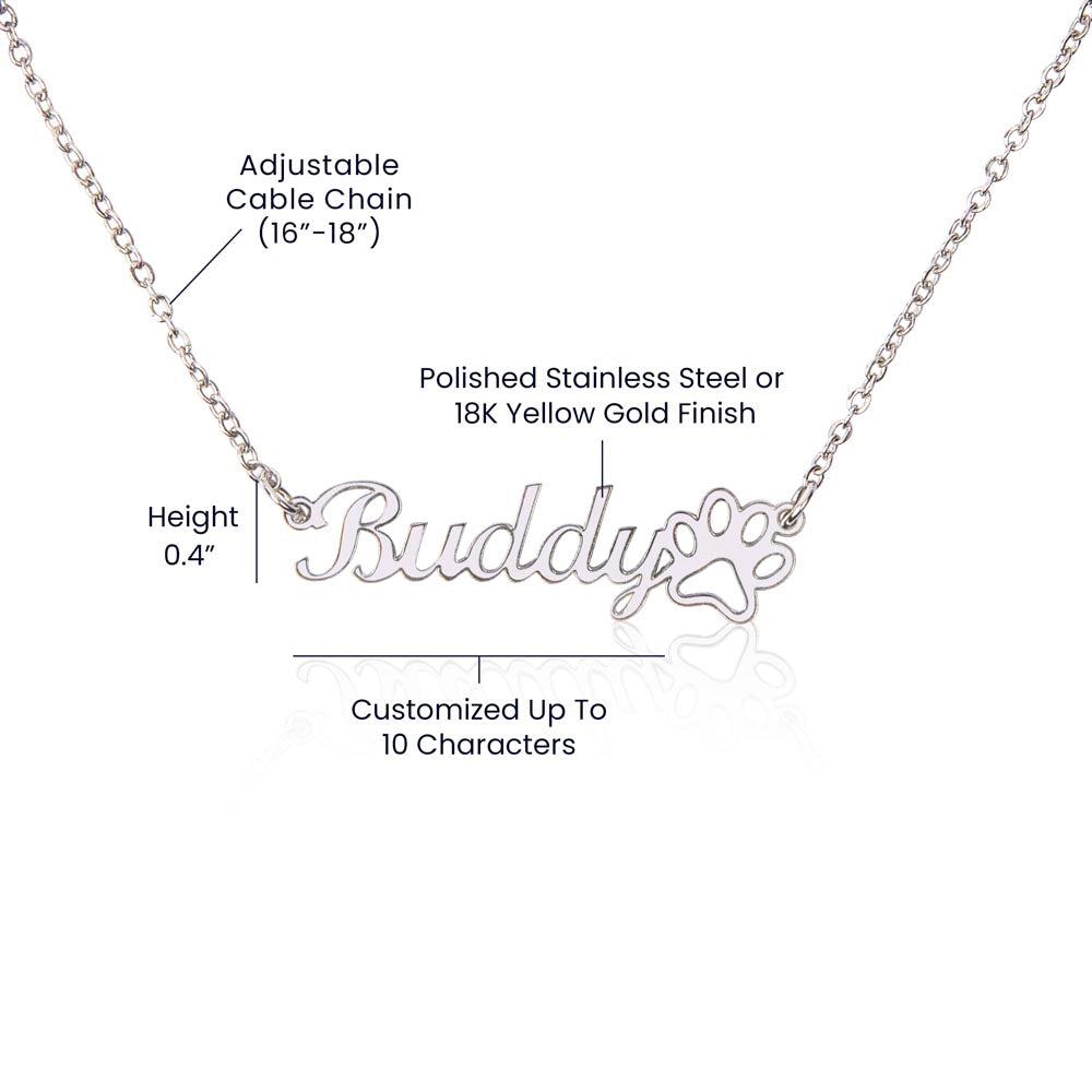 Personalized “To the Best Cat Mom” Memorial Necklace