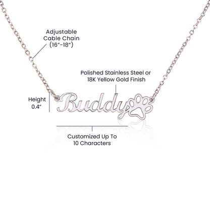 Personalized “To the Best Cat Mom” Memorial Necklace