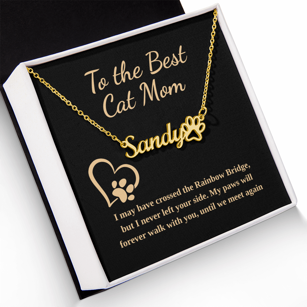 Personalized “To the Best Cat Mom” Memorial Necklace