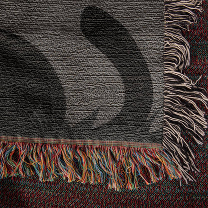 Black Cat, Moon & Bats Heirloom Woven Blanket