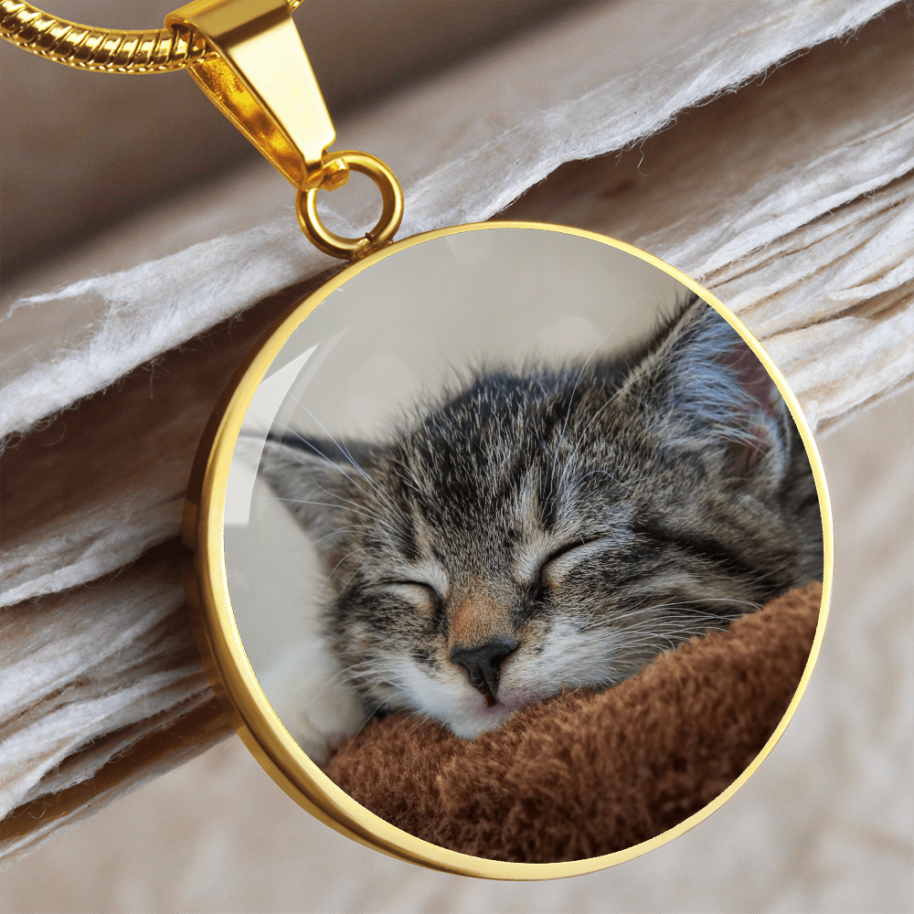 Personalized Cat Memorial Photo Necklace